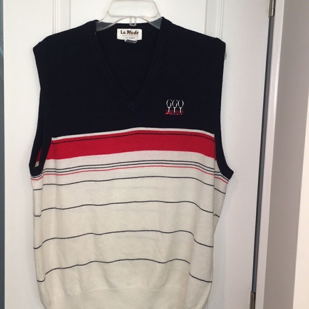 Vintage Kmart GGO Greater Greensboro North Carolina Sedgefield retro golf vest L